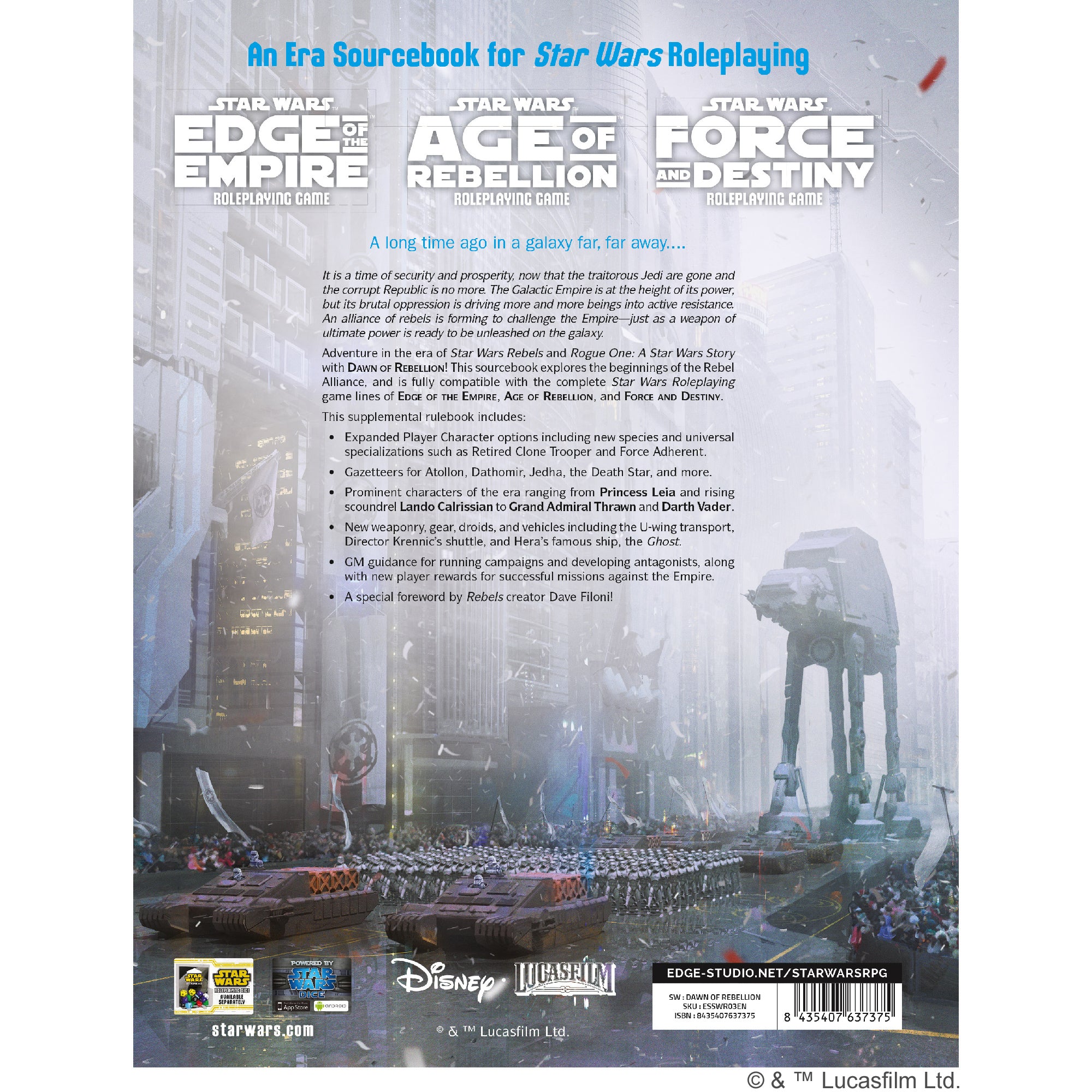 Star Wars : Role Playing Game - Dawn of Rebellion